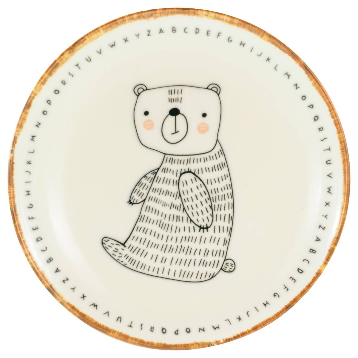 CreaTable Tellerset Freunde des Waldes beige Steinzeug D: ca. 21 cm