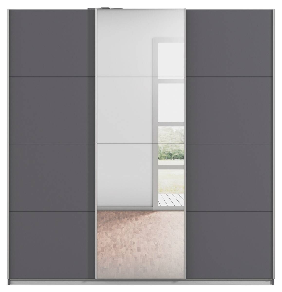 Kleiderschrank Kulmbach grau B/H/T: ca. 203x210x62 cm