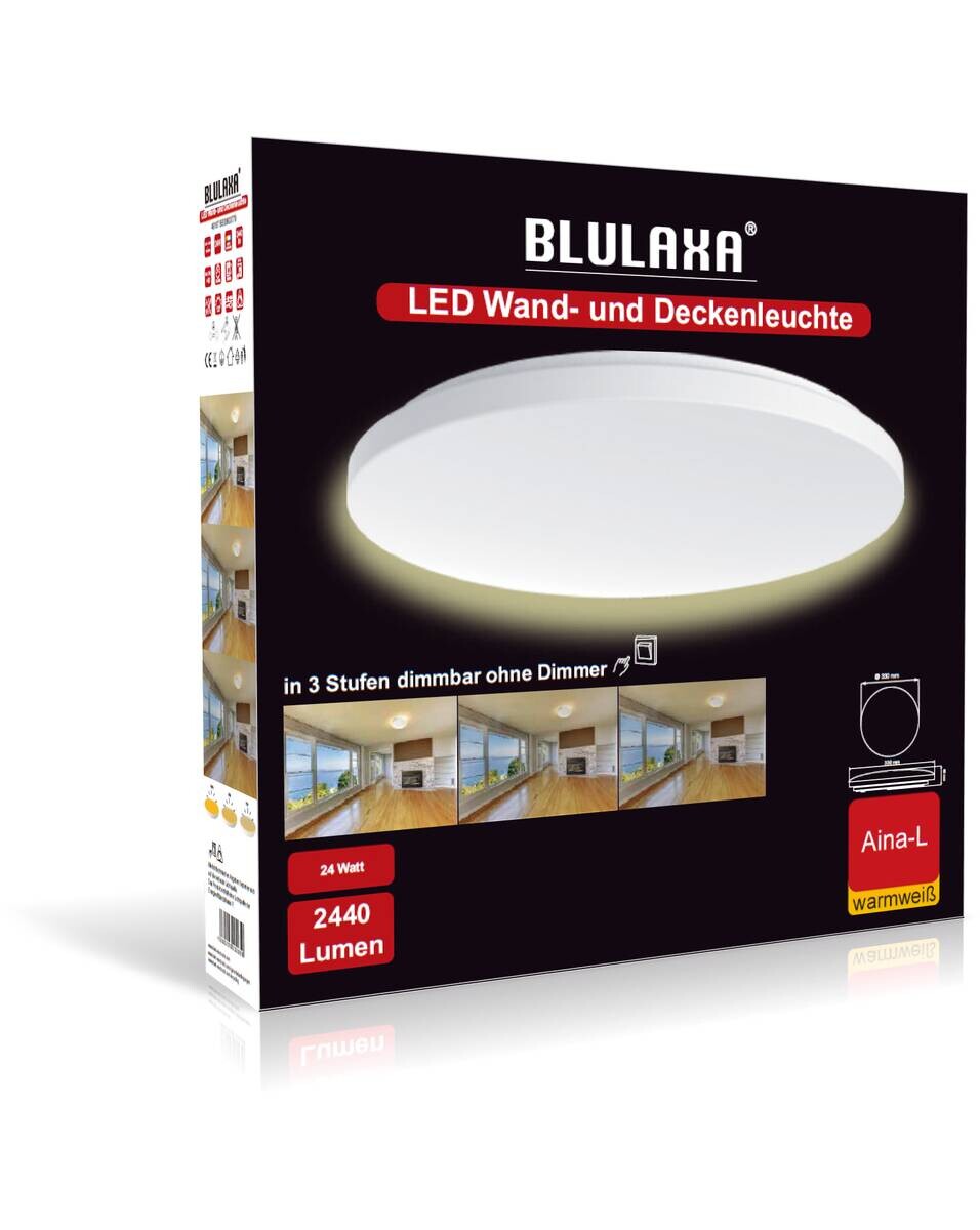 Blulaxa LED-Deckenleuchte Aina weiß D: ca. 33 cm