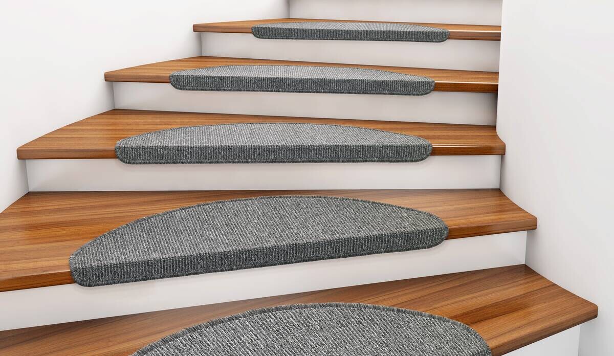 Stufenmatte Stripes grau B/L: ca. 25x65 cm