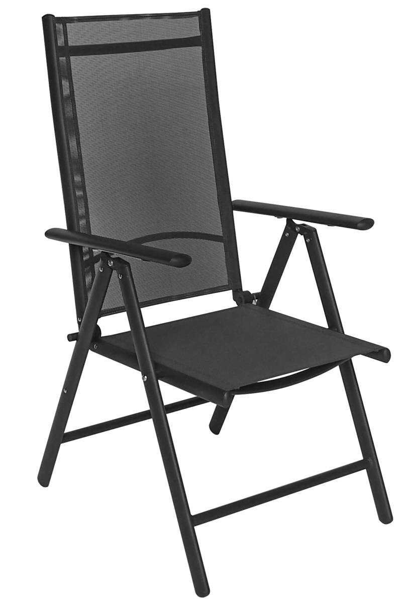 POCOline Klappsessel anthrazit Aluminium B/H/L: ca. 66x106x56 cm