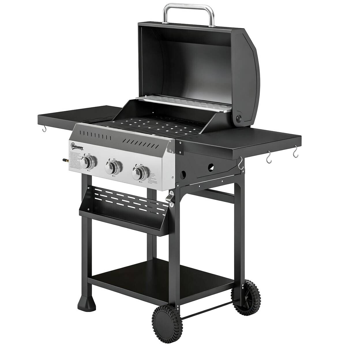 Outsunny Gasgrill Metall B/H/L: ca. 57x102x123 cm