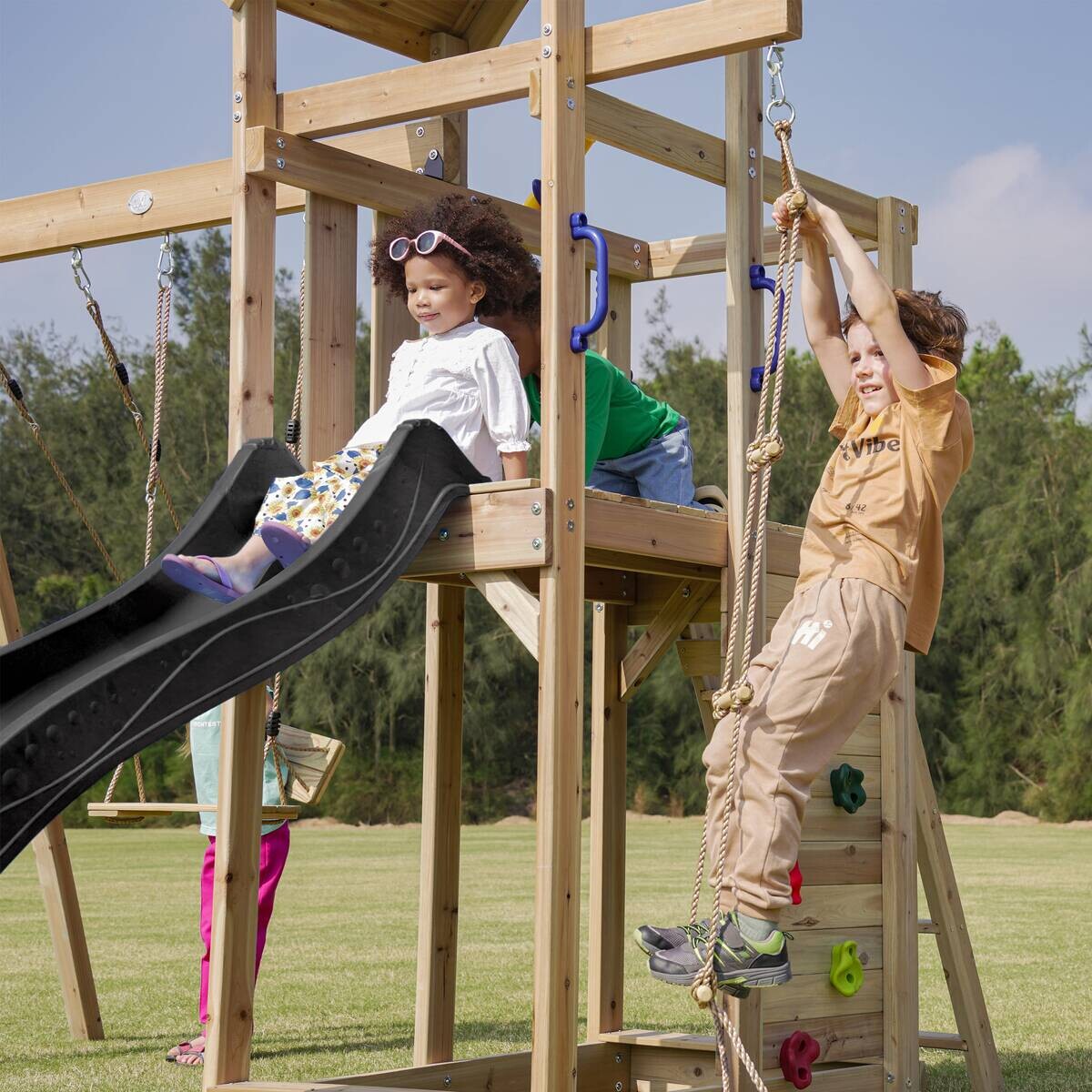 AXI Spielturm Moos braun B/H/L: ca. 342x267x375 cm