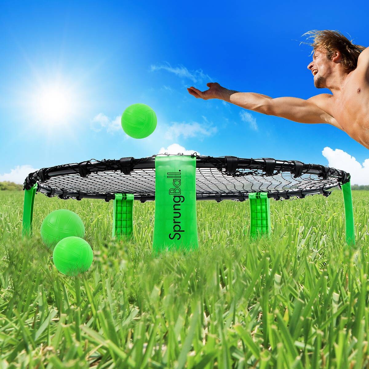 HI Sprung-Ball-Spiel schwarz D: ca. 90 cm