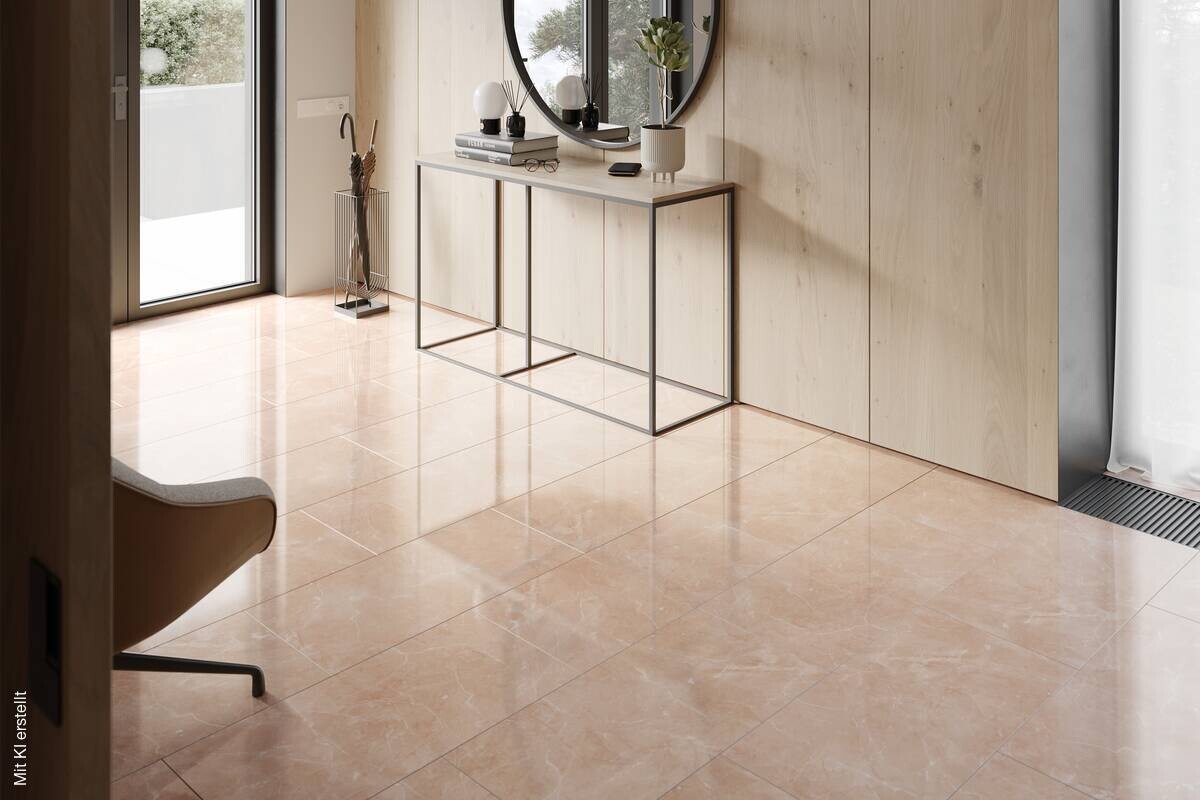 Click-Vinylboden Botticino Hochglanz 1,92 m² im Pak. B/L: ca. 80x40 cm pro Paket