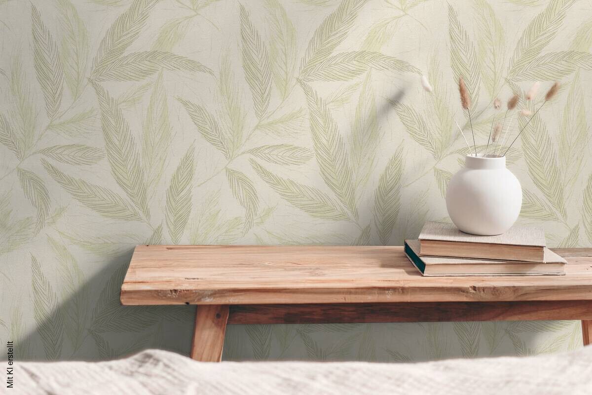 A.S.Creation Vliestapete silber grün creme B/H/D: ca. 53x1005x9,4 cm