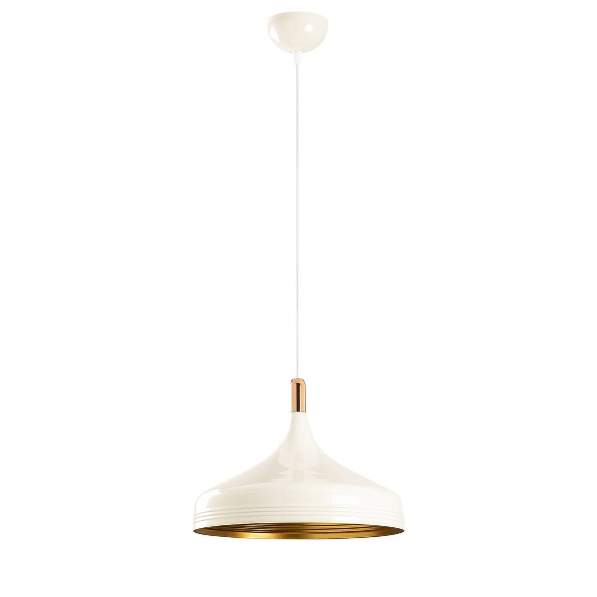 Opviq Pendelleuchte Saglam Kupfer gold weiß Metall B/H/T/L/D: ca. 36x124x36x36x36 cm E27 1 Brennstellen