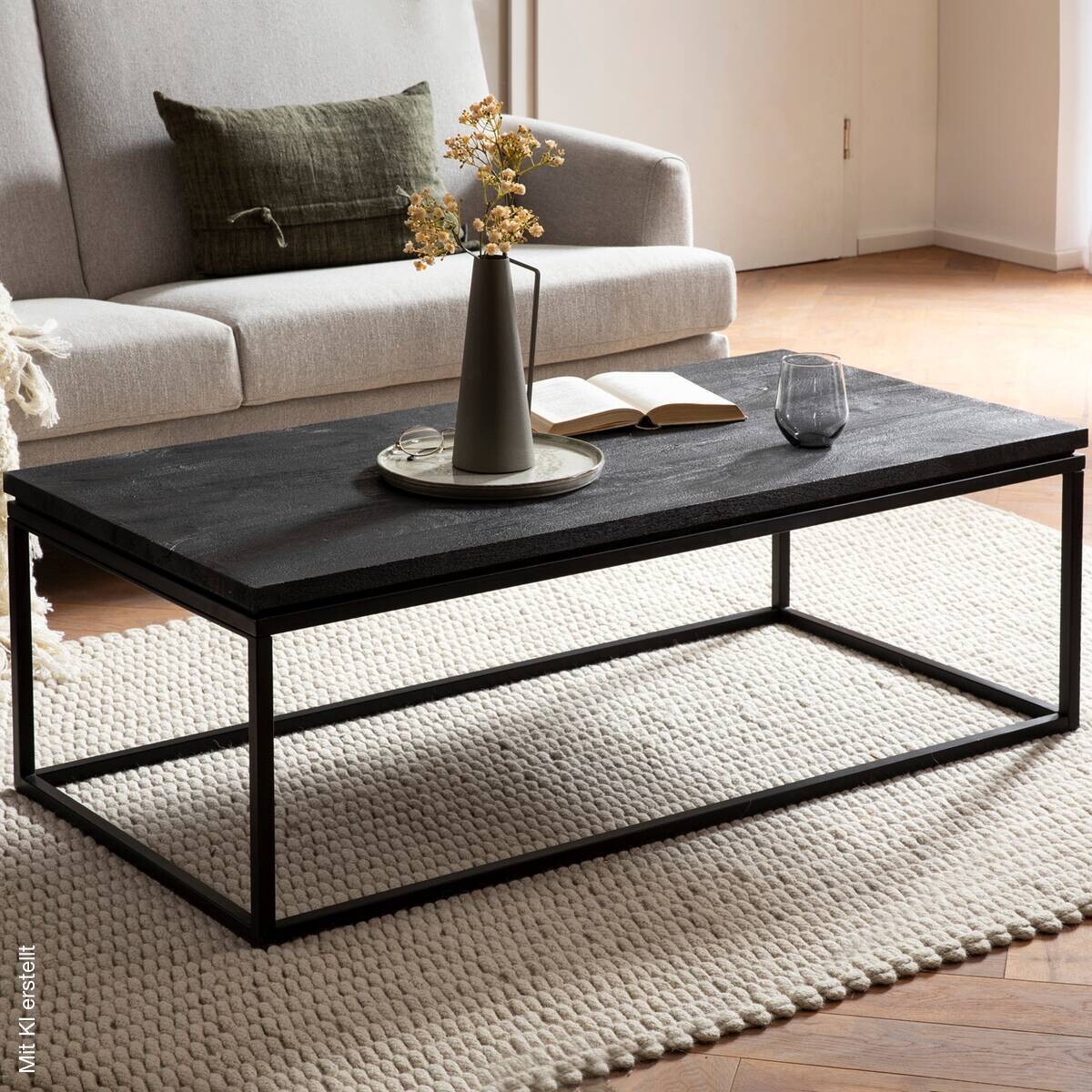 Couchtisch schwarz B/H/T: ca. 120x40x60 cm