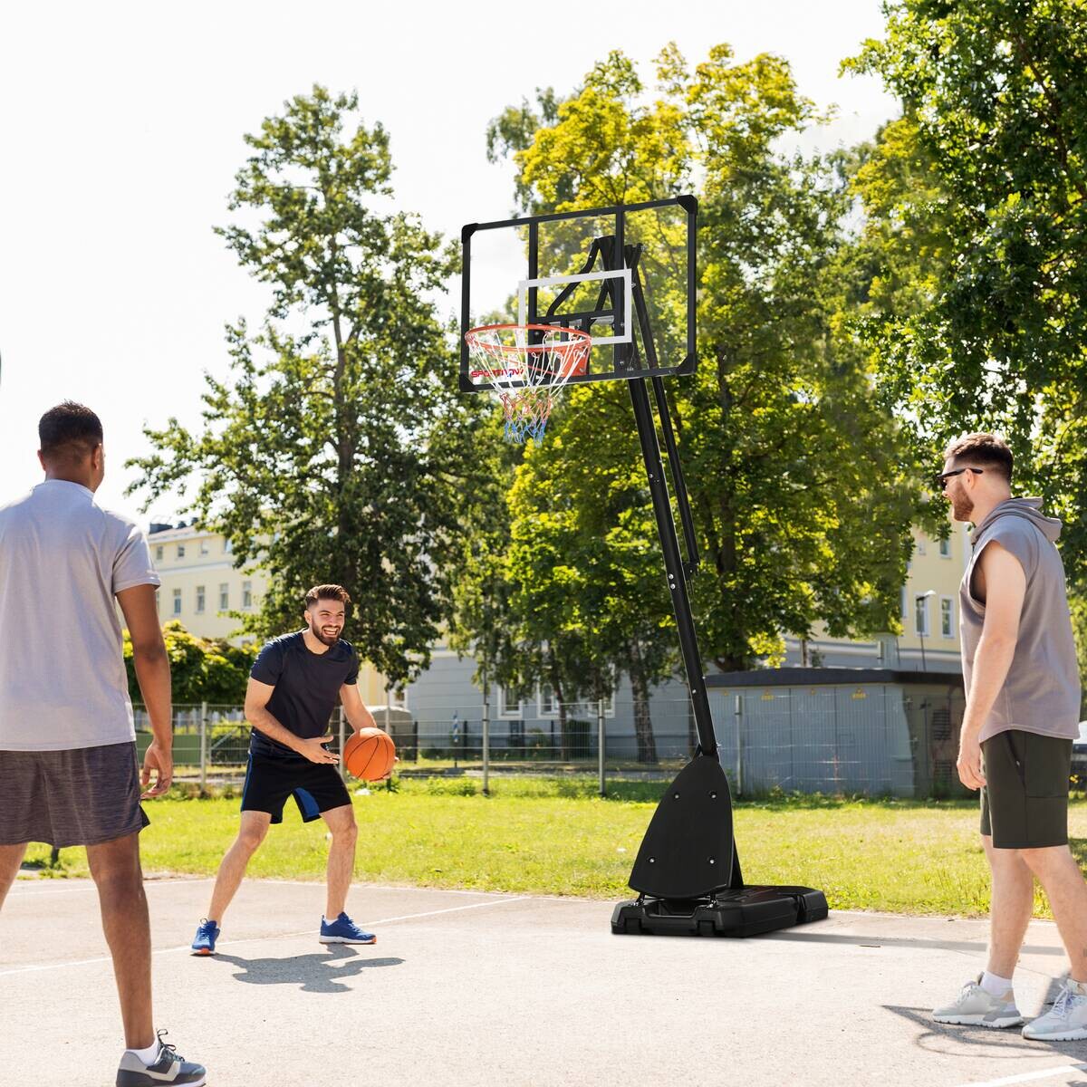 SPORTNOW Basketballkorb schwarz B/H/L: ca. 70,5x111x350 cm