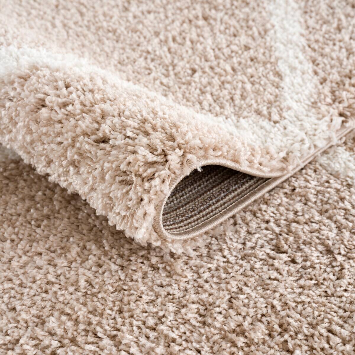 Sanat Hochflorteppich MADRID beige B/L: ca. 140x200 cm