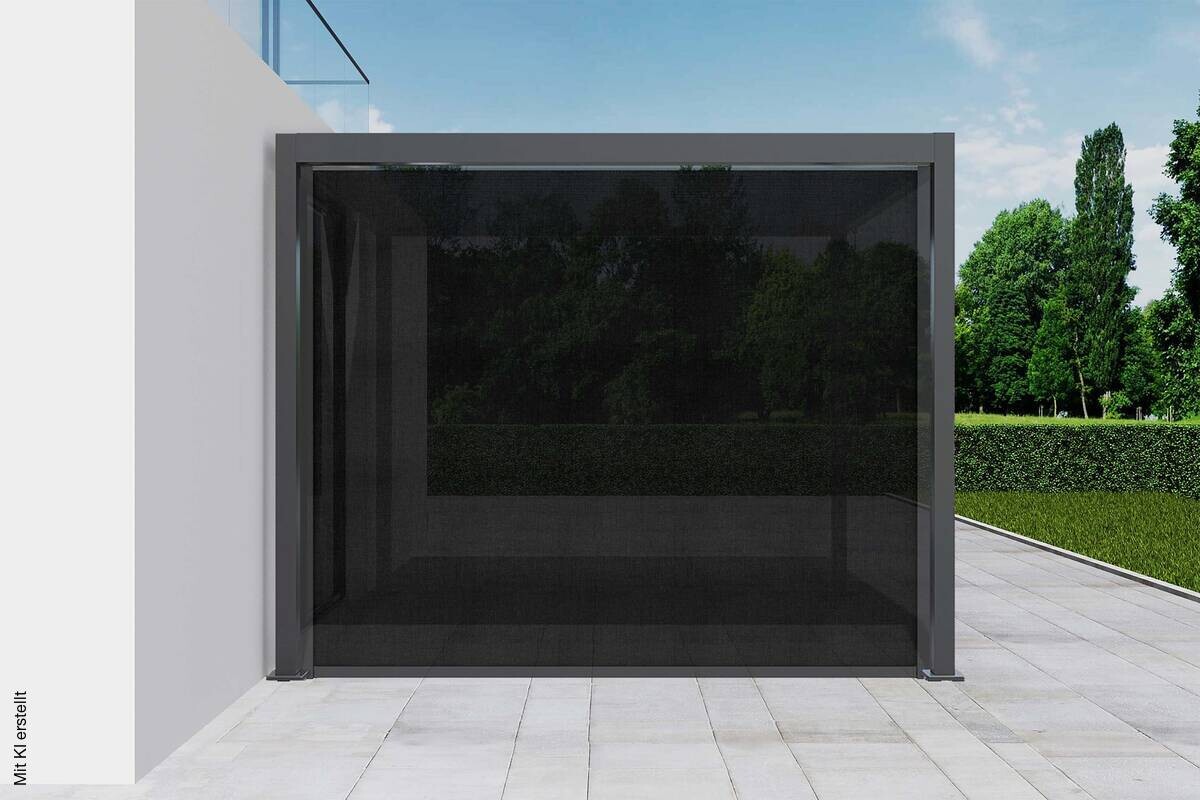 Rollo anthrazit Aluminium B/H/L: ca. 8,5x231x278 cm