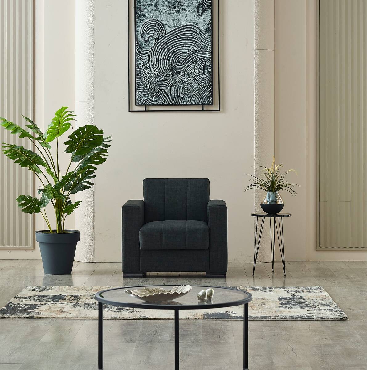 Sofa 3-2-1 Jerry anthrazit Microfaser
