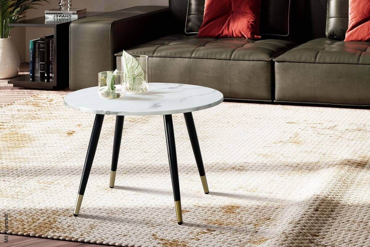 Couchtisch weiß Marmor Optik B/H/T: ca. 60x41x60 cm