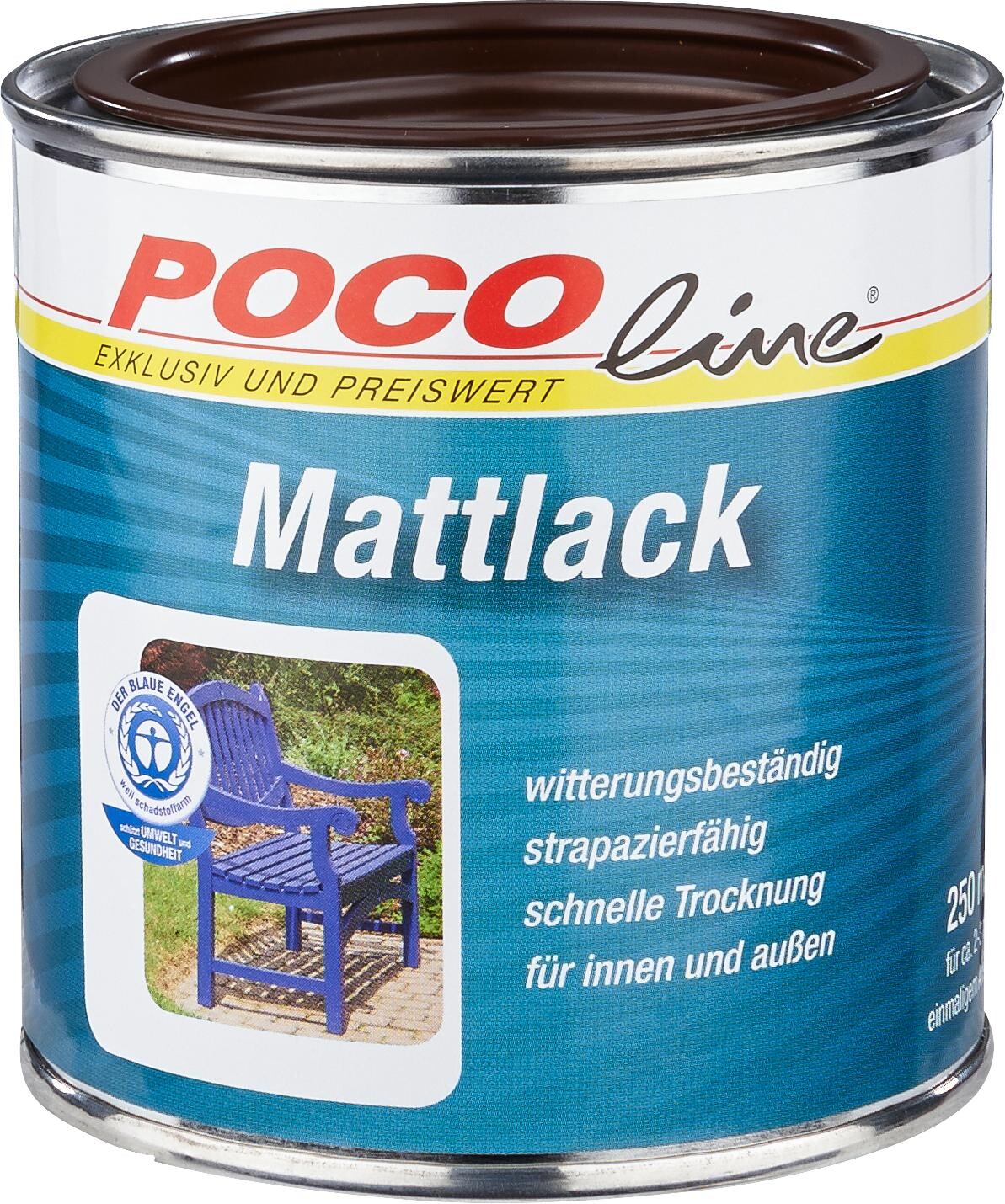 POCOline Acyl Buntlack schokobraun seidenmatt ca. 0,25 l