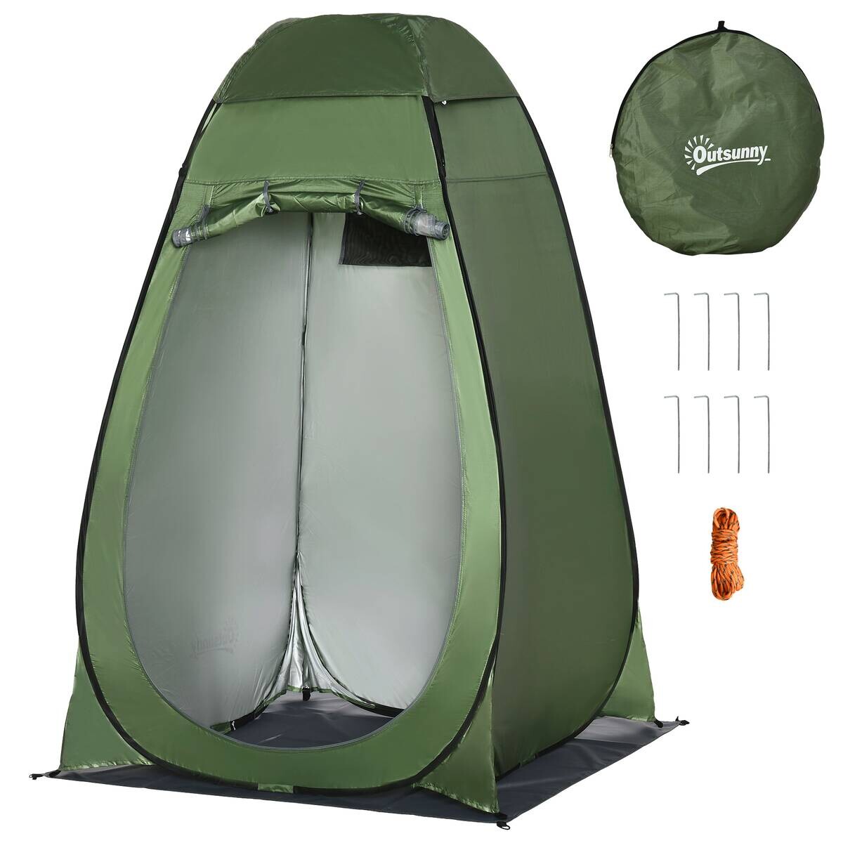 Outsunny Camping-Zubehör dunkelgrün Polypropylen B/H/L: ca. 124x126x189 cm