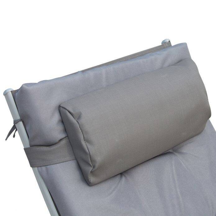 Outsunny Sonnenliege grau Metall B/H/L: ca. 64x101x180 cm