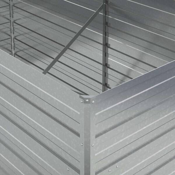 Garten-Hochbeet silber Stahl B/H/L: ca. 80x77x160 cm