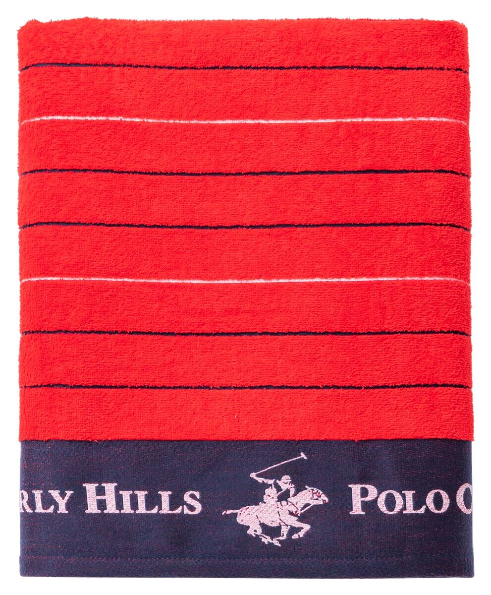 POLO CLUB Strandtuch POLO CLUB rot Baumwolle B/L: ca. 90x160 cm
