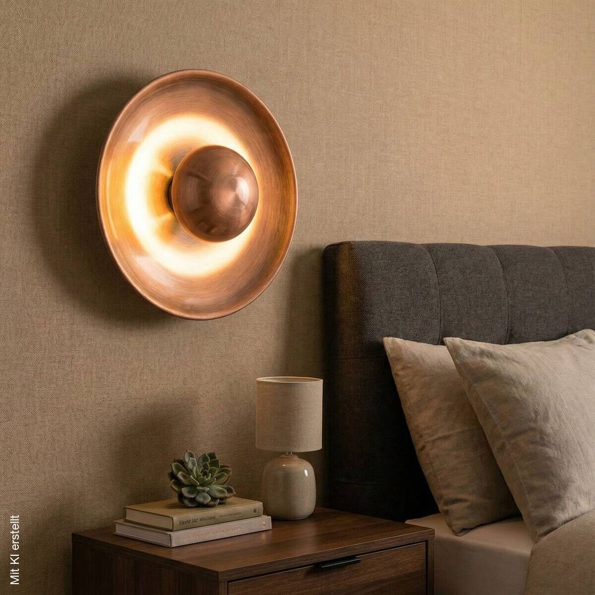 Opviq Wandleuchte Kupfer B/H/T: ca. 35x20x35 cm G9 1 Brennstellen