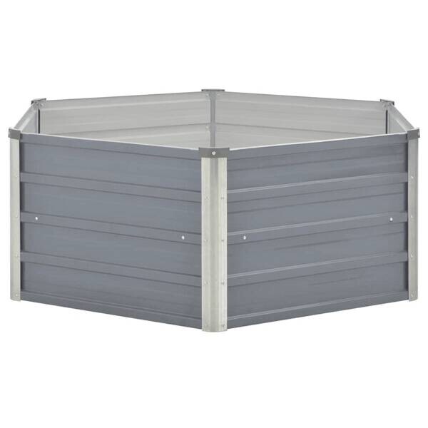 Hochbeet grau Metall B/H/L: ca. 129x129x129 cm