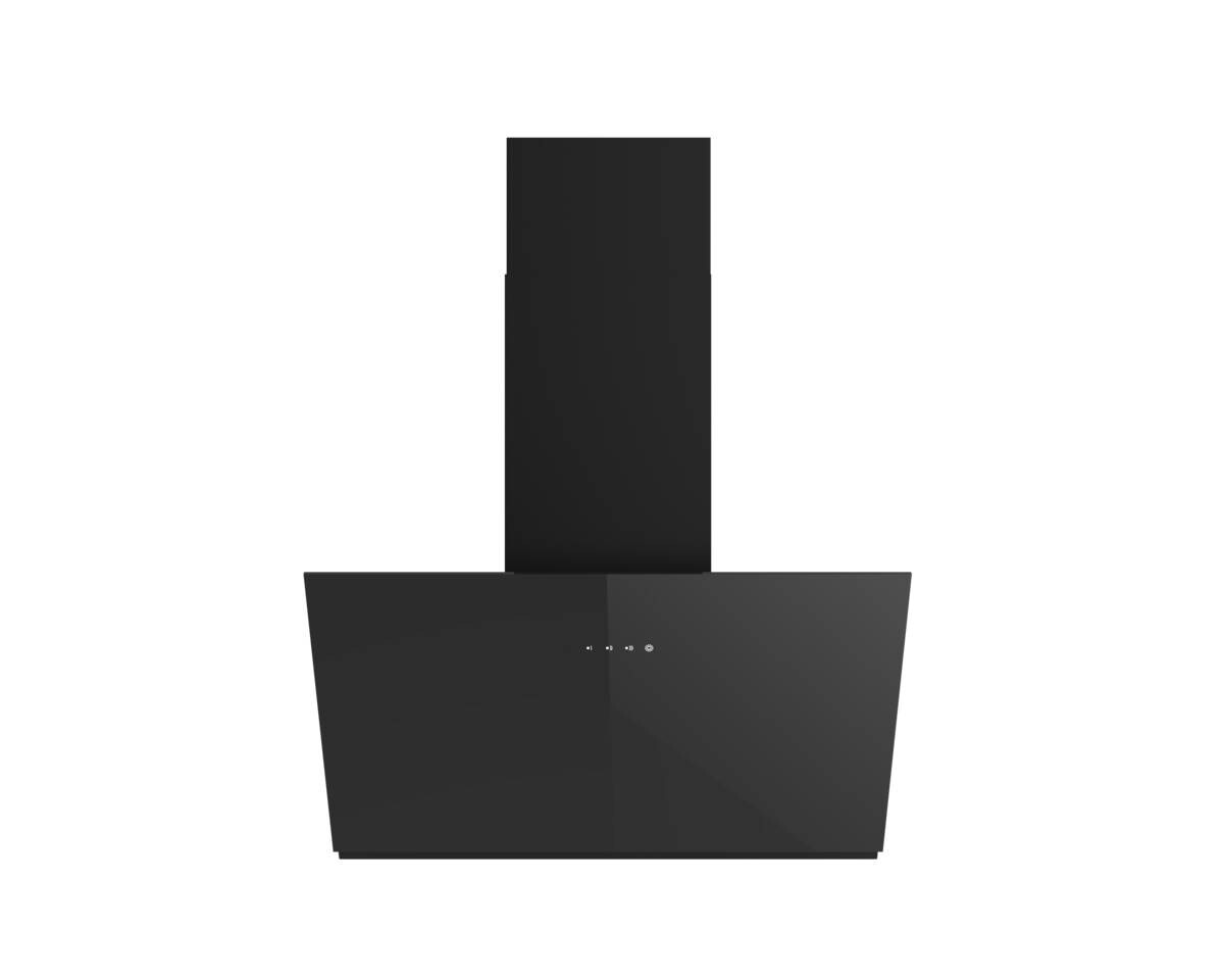 INTERPLAN Dunstabzugshaube Juno III Black 60 schwarz Schwarzglas B/H/T: ca. 60x65x34 cm