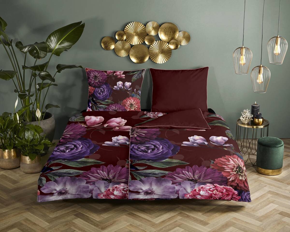 Baumwoll Bettwäsche Bloomie Satin