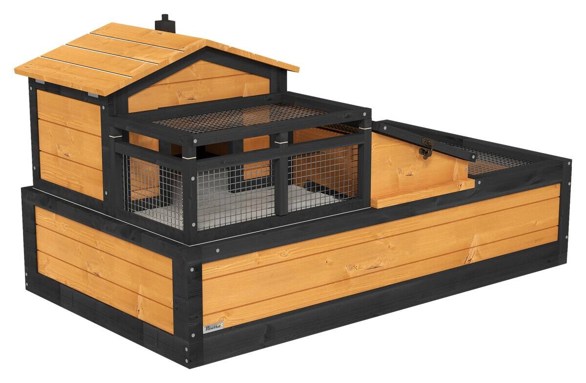 PawHut Schildkrötenhaus gelb Metall B/H/L: ca. 65x60x112 cm