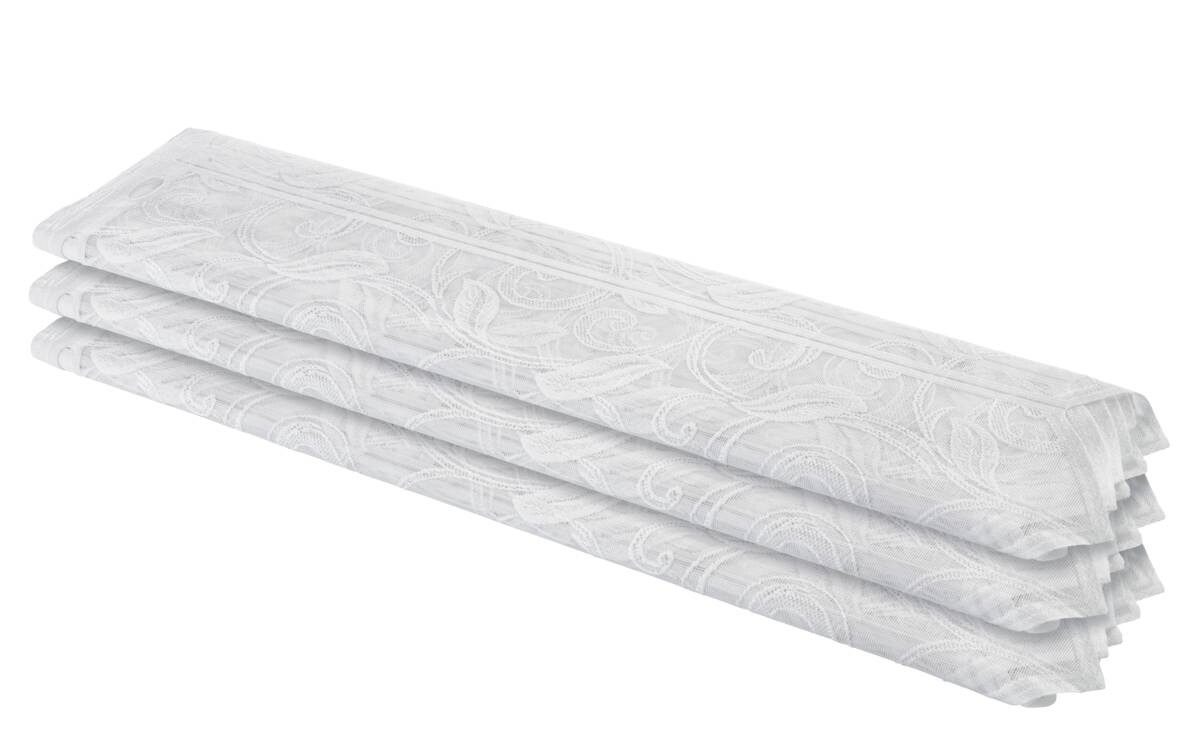 Scheibengardinen-Meterware Ranke weiß 100% Polyester H: ca. 80 cm
