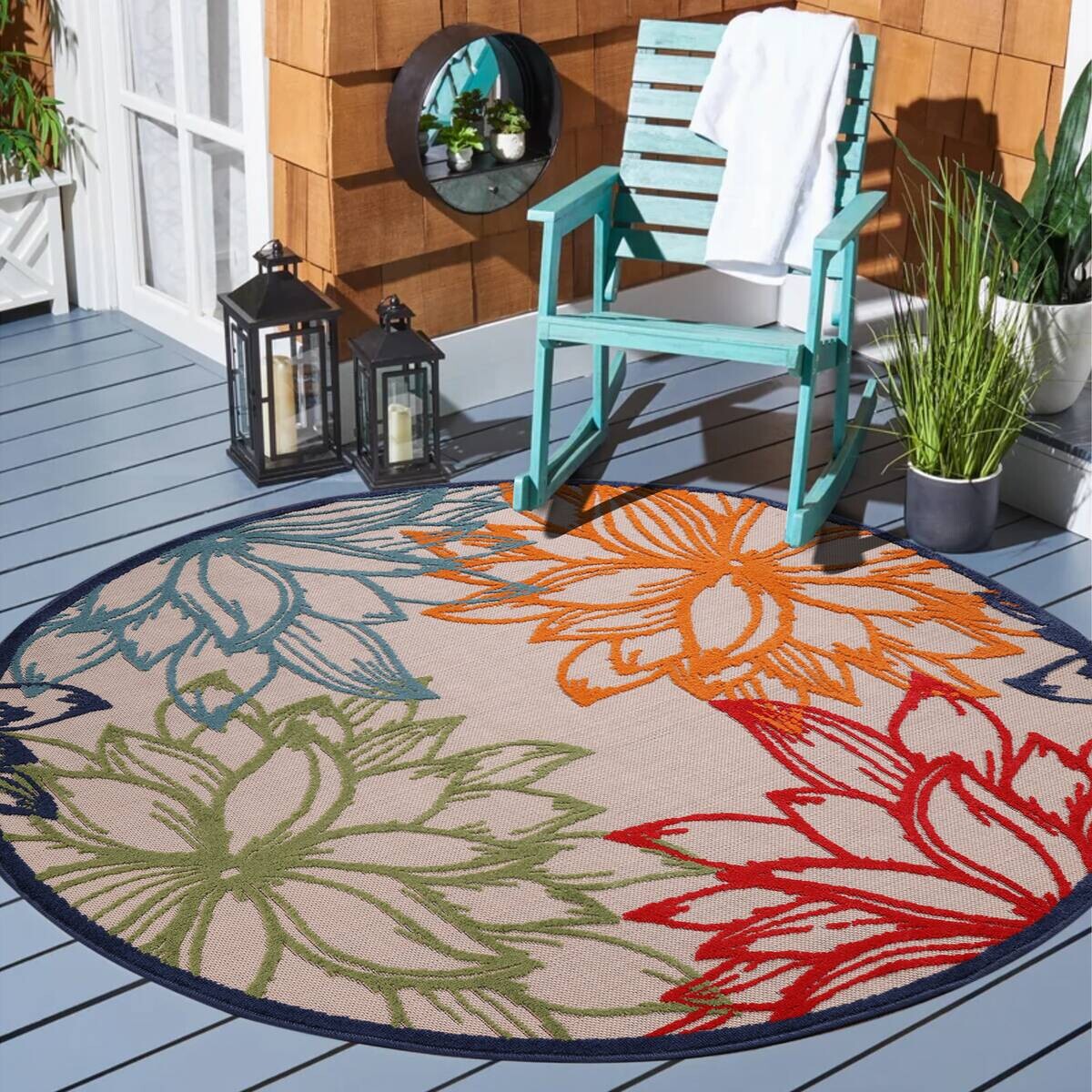 Sanat Outdoorteppich FLORAL bunt D: ca. 200 cm