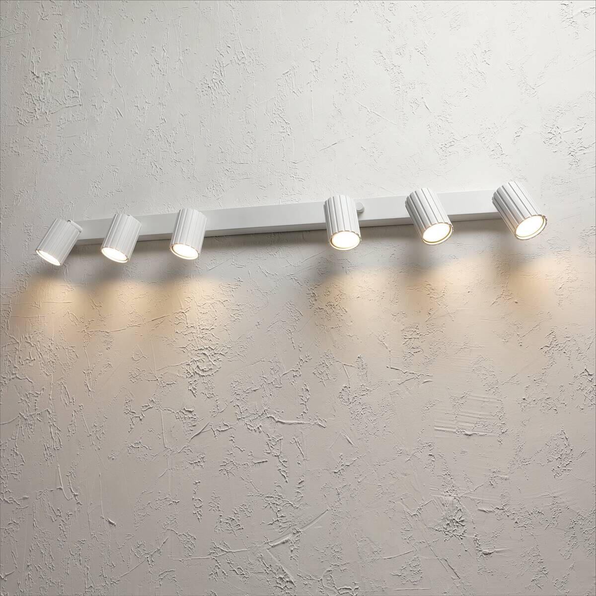 Lamkur Strahler Prisma weiß Stahl B/H/L: ca. 6,5x16,5x117 cm 6 Brennstellen