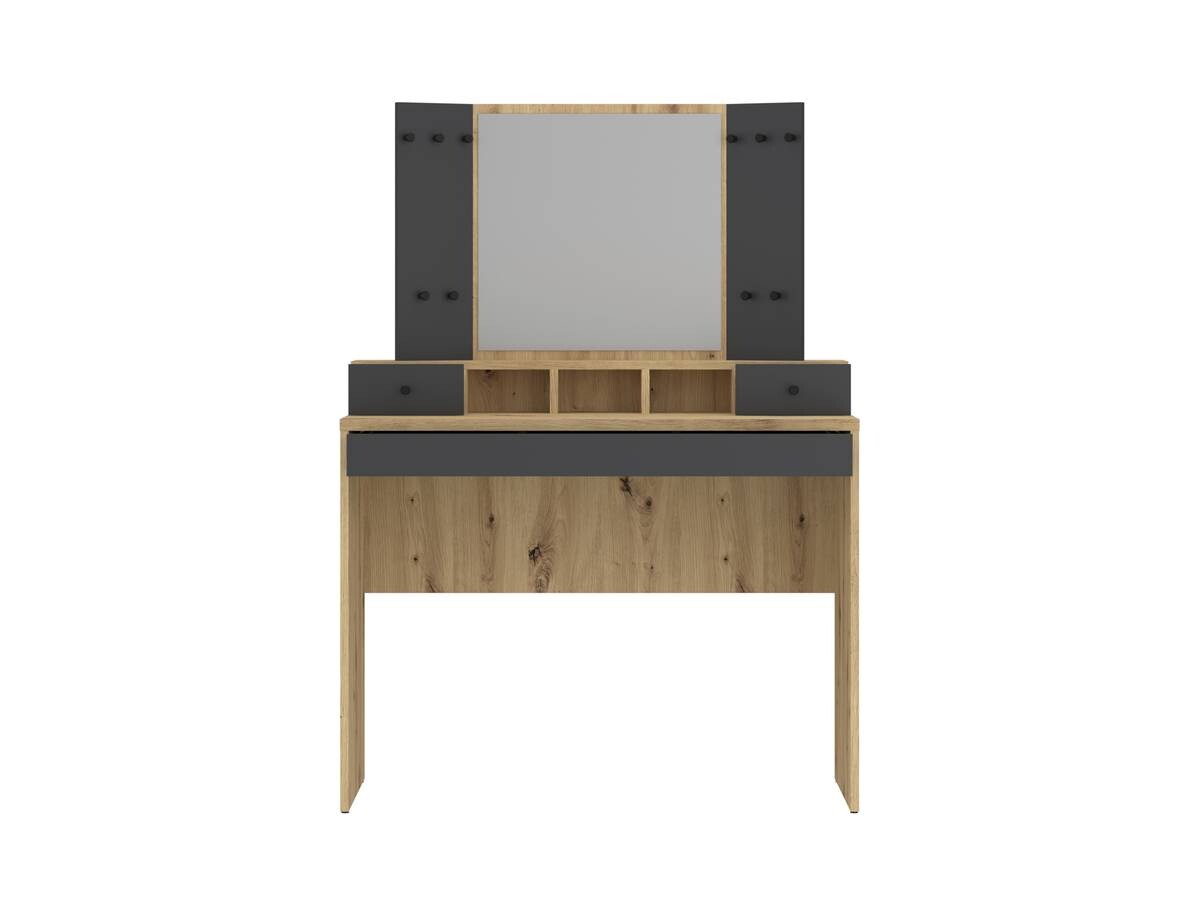 Schminktisch Sandy Eiche Artisan Nachbildung anthrazit B/H/T: ca. 100x139x45 cm