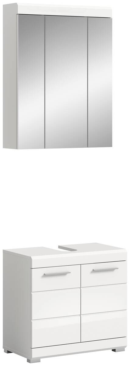 Badezimmer-Set Scout weiß weiß Hochglanz B/H/T: ca. 60x191x34 cm
