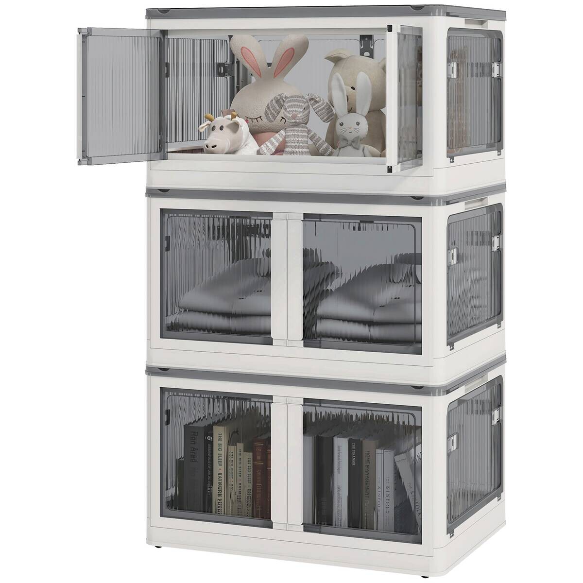 HOMCOM Aufbewahrungsbox weiß B/H/L: ca. 42x60x34 cm