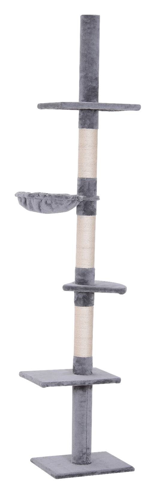 PawHut Kratzbaum grau Spanplatte B/H/L: ca. 34x260x40 cm