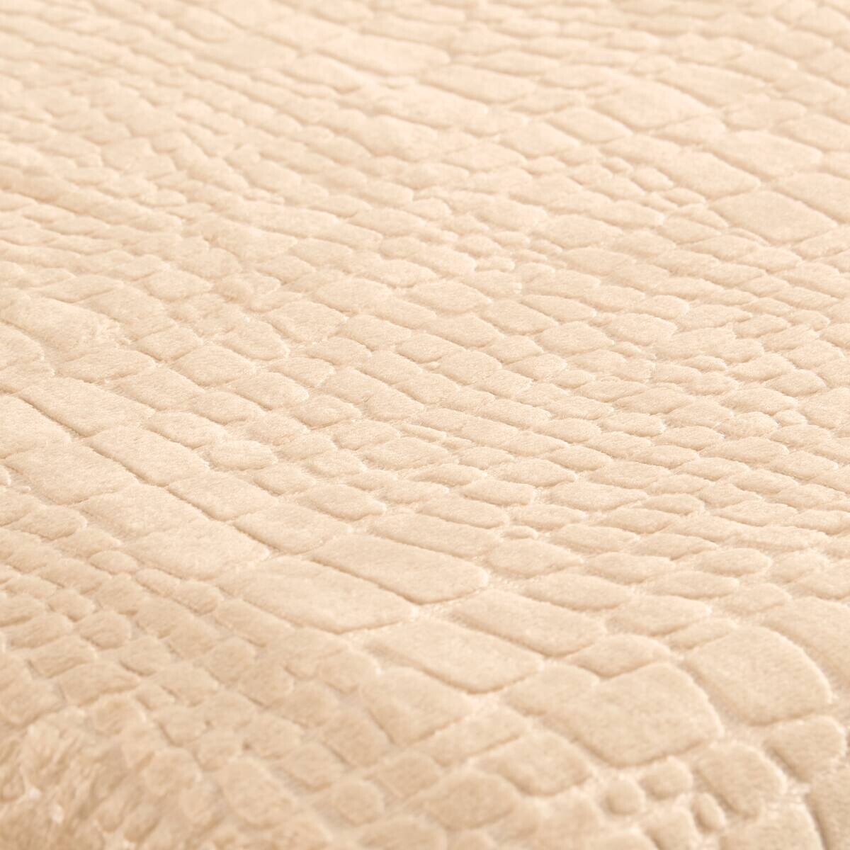 Flanelldecke Croco beige Polyester B/L: ca. 140x200 cm