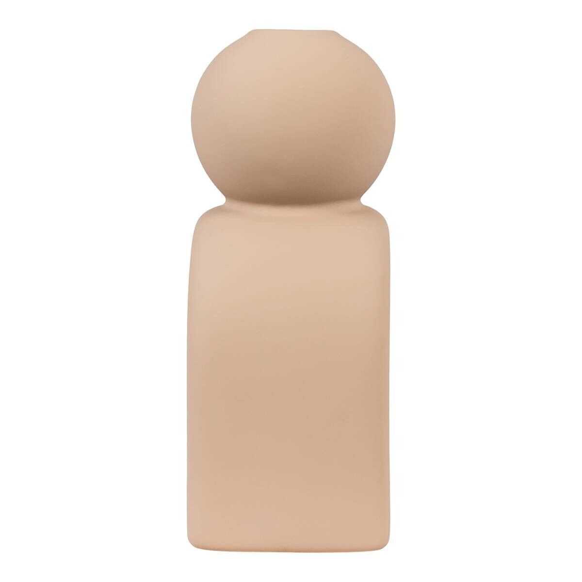 Kerzenhalter Candle braun Steinzeug B/H/L: ca. 6,5x17x10,5 cm