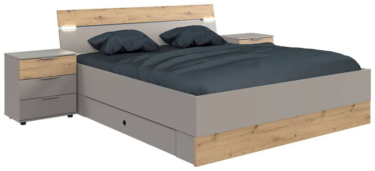 Bettschubkästen Paderborn Sahara grau B/H/T: ca. 141x20x61 cm
