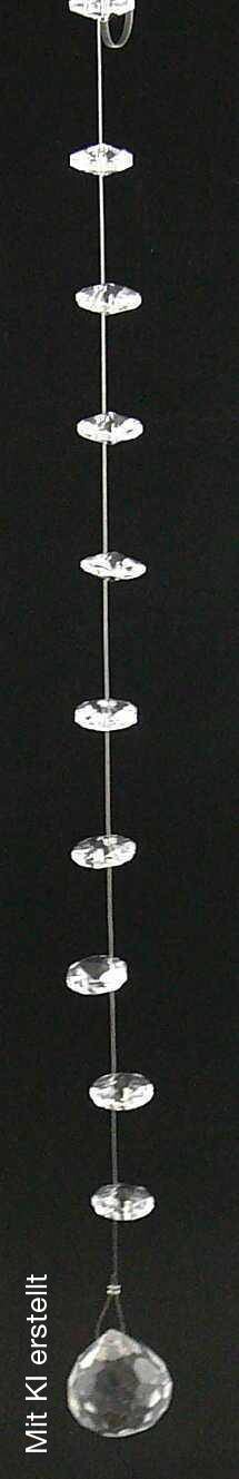 Deko-Kette klar Glas L: ca. 100 cm