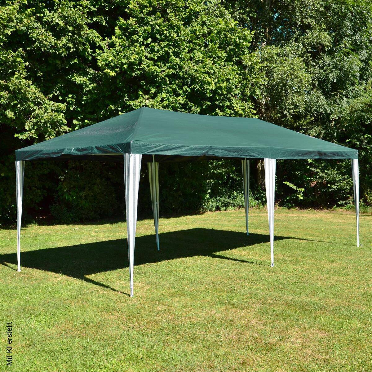 VCM Pavillon grün Polyester-Mischgewebe B/H/L: ca. 600x197x300 cm