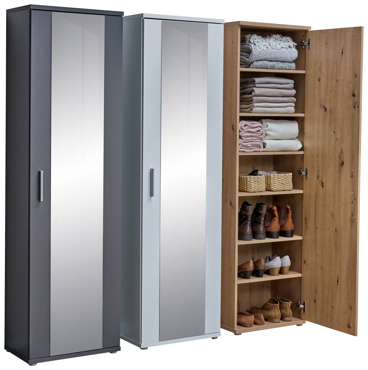 Mehrzweckschrank weiß B/H/T: ca. 50x179x35 cm