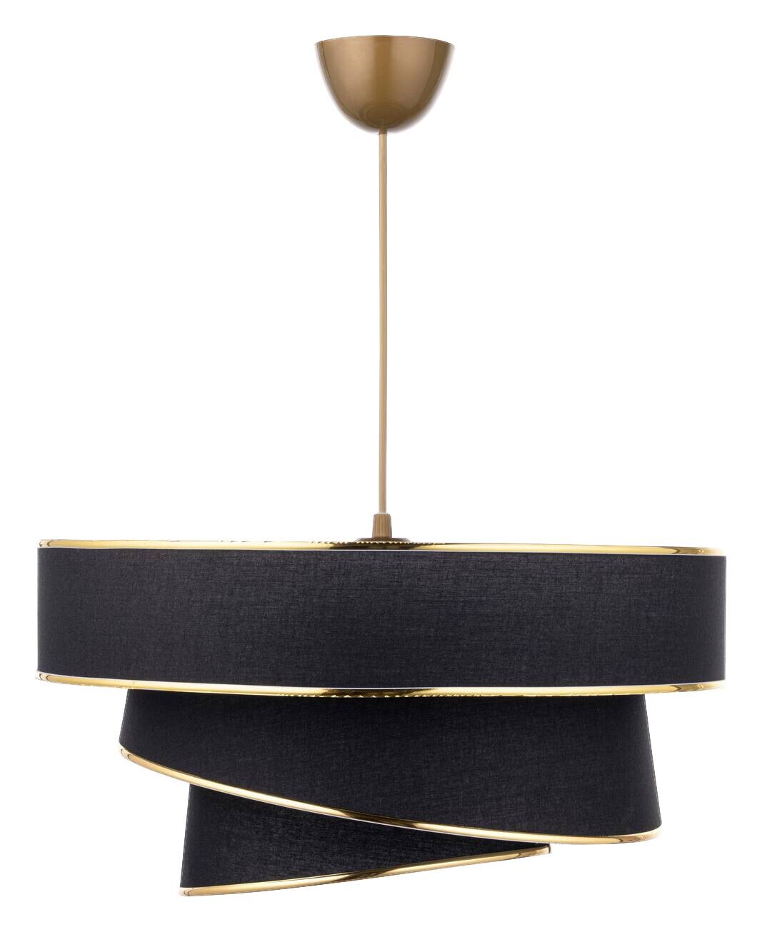 Opviq Pendelleuchte Couper gold schwarz B/H/T/L/D: ca. 40x72x40x40x40 cm E27 1 Brennstellen