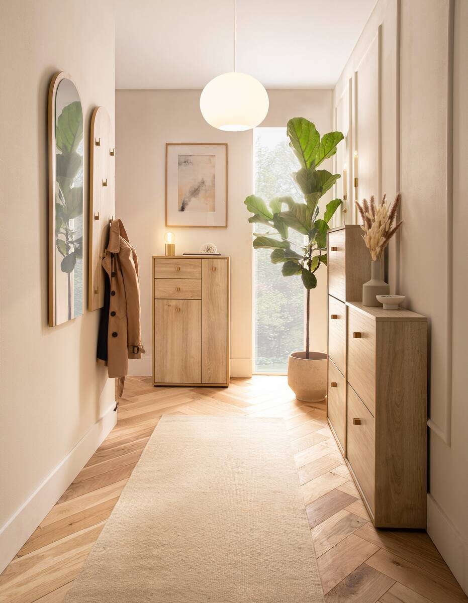 Spiegelpaneel Flora Eiche Nachbildung B/H/T: ca. 36x109x3 cm