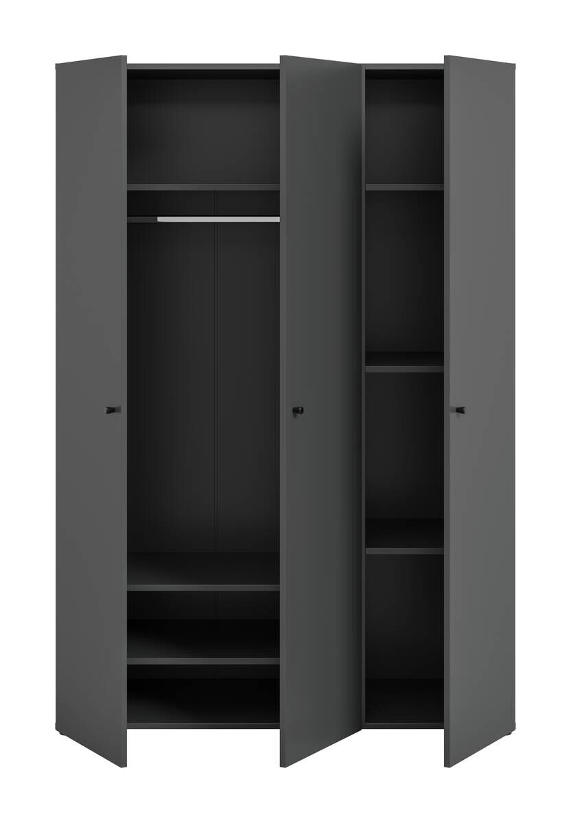 Kleiderschrank DARWIN anthrazit B/H/T: ca. 120x176x51 cm