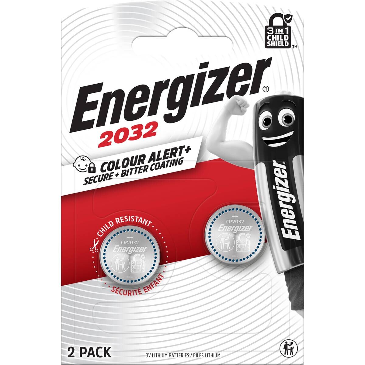 Energizer Knopfzelle Lithium CR2032 2er Pack
