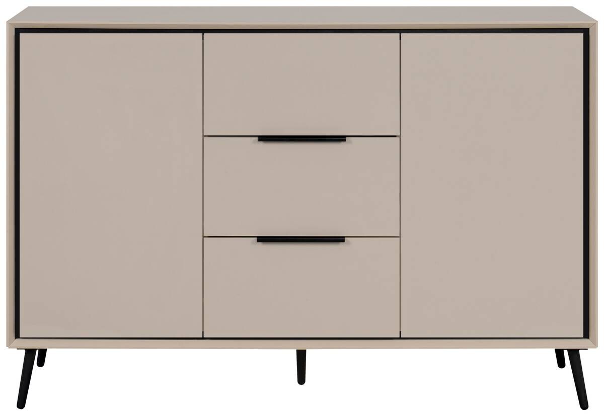 Kommode Arona sand schwarz B/H/T: ca. 135x90x38 cm