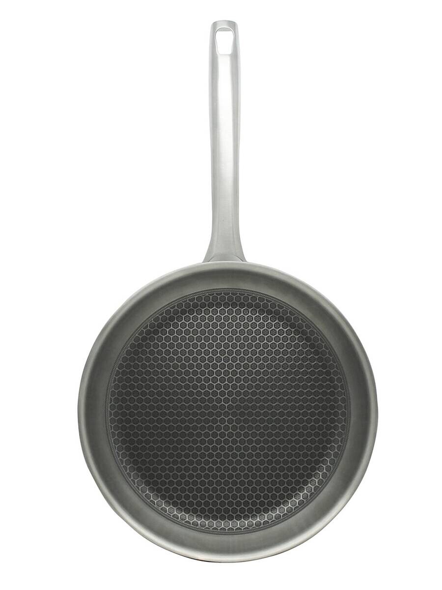 Pfanne silber Edelstahl D: ca. 24 cm