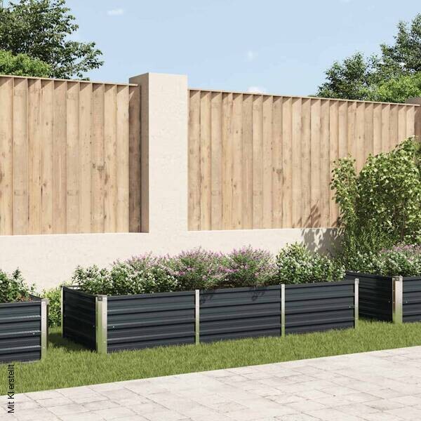 Hochbeet anthrazit Stahl B/H/L: ca. 80x45x240 cm
