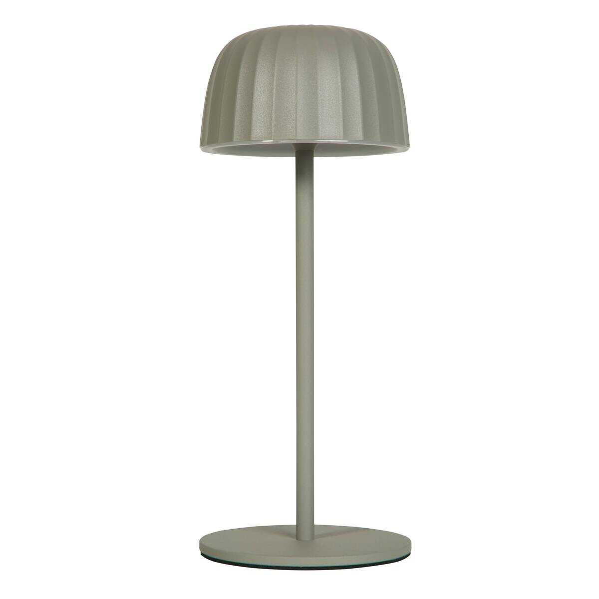 LED-Tischleuchte grau weiß B/H/L: ca. 10,8x27x10,8 cm