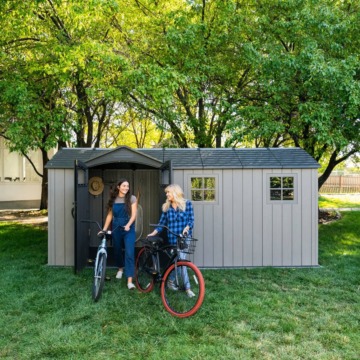 Lifetime Gerätehaus Idaho grau B/H/T: ca. 498x264,5x214 cm