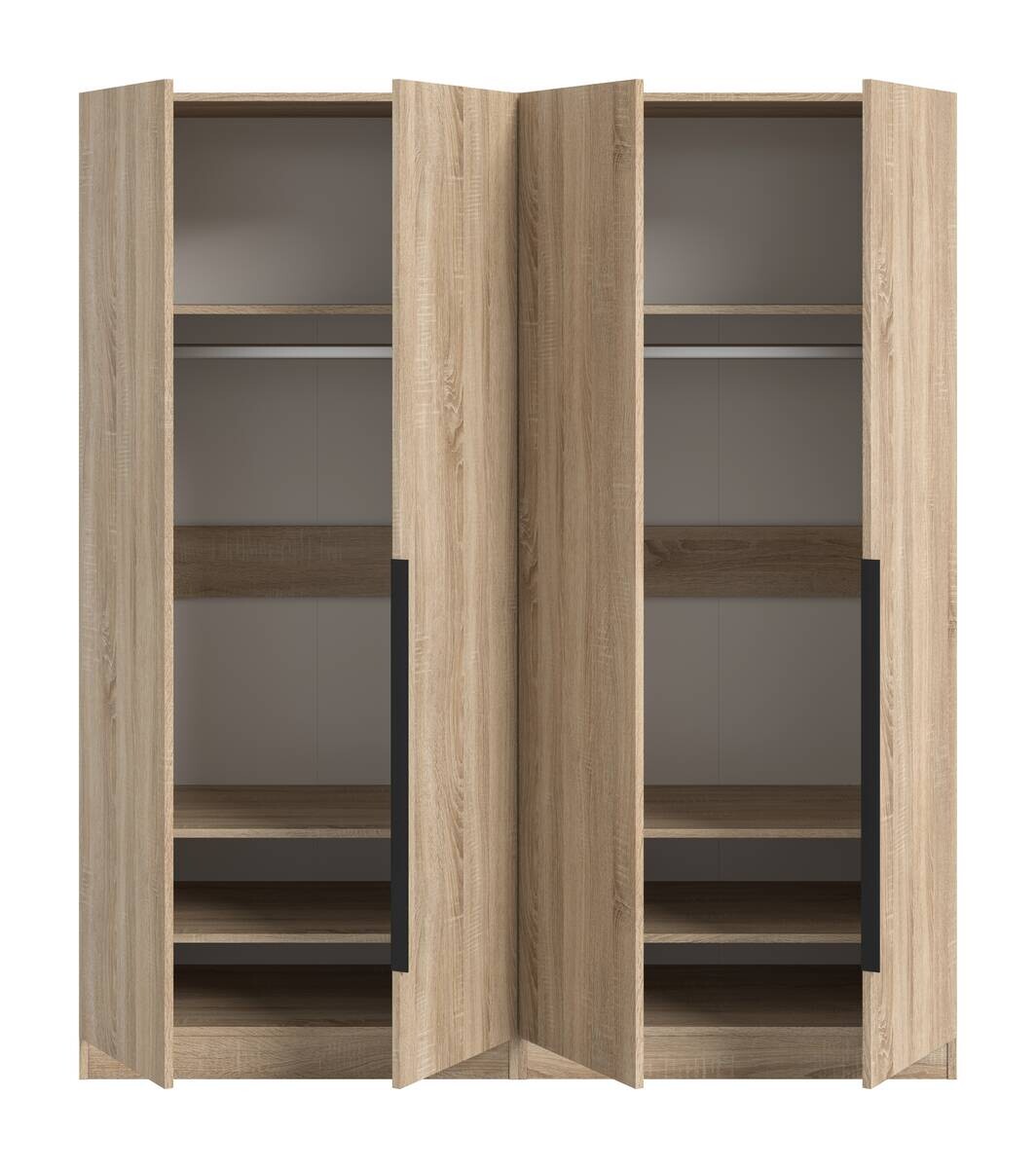 Kleiderschrank KOPENHAGEN Eiche Sonoma Nachbildung B/H/T: ca. 160x181x52 cm